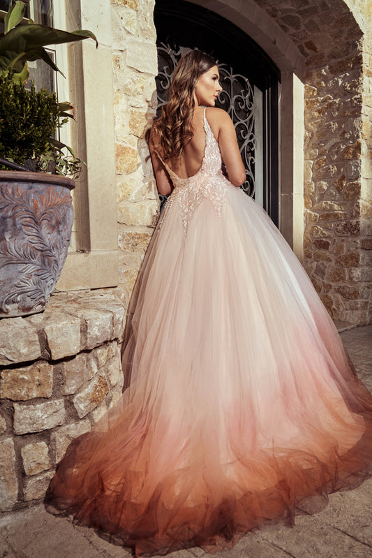 Tracy TC2303: Dyeable lace tulle A-line wedding dress